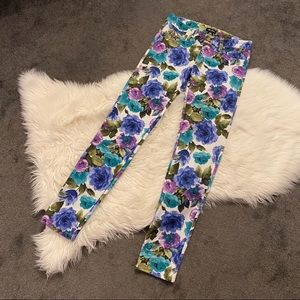 Floral skinny jeggings